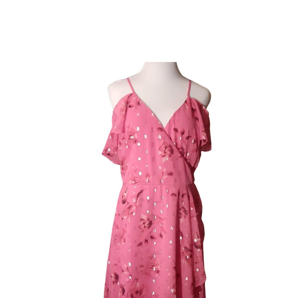 Light Red Floral Dress by White House Black Market Size 8